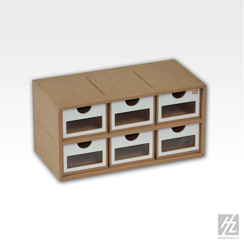 HobbyZone Modular Workshop System Six-Drawer Storage Module with Transparent Acrylic Windows