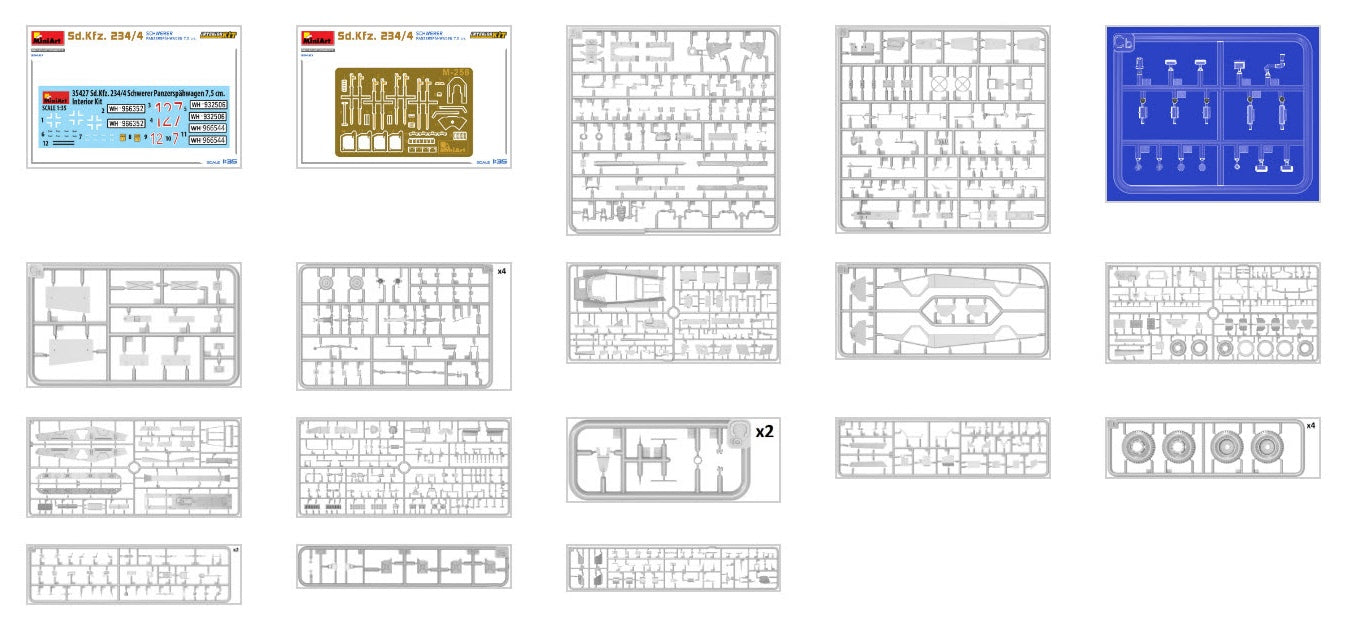 1/35 Sd.Kfz. 234/4 Schwerer Panzerspahwagen 7,5 cm. Interior Kit - Hobby Sense