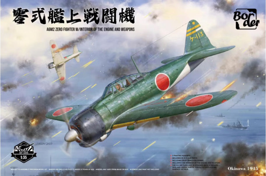 1/35 A6M2 Zero Fighter w/Interior of the Engine and Weapons - Hobby Sense