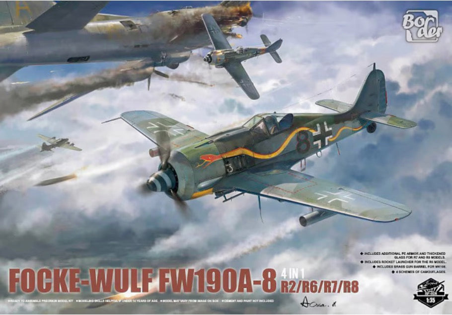 1/35 Focke-Wulf FW-190A-8 4 in 1 (R2; R6; R7; R8) - Hobby Sense