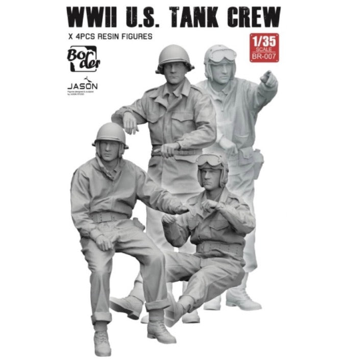 1/35 WWII US Tank Crew, Resin - Hobby Sense