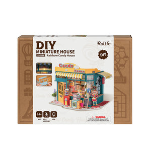 Rainbow Candy House DIY Miniature House Kit - Hobby Sense
