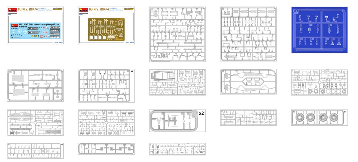 1/35 Sd.Kfz. 234/4 Schwerer Panzerspahwagen 7,5 cm. Interior Kit - Hobby Sense