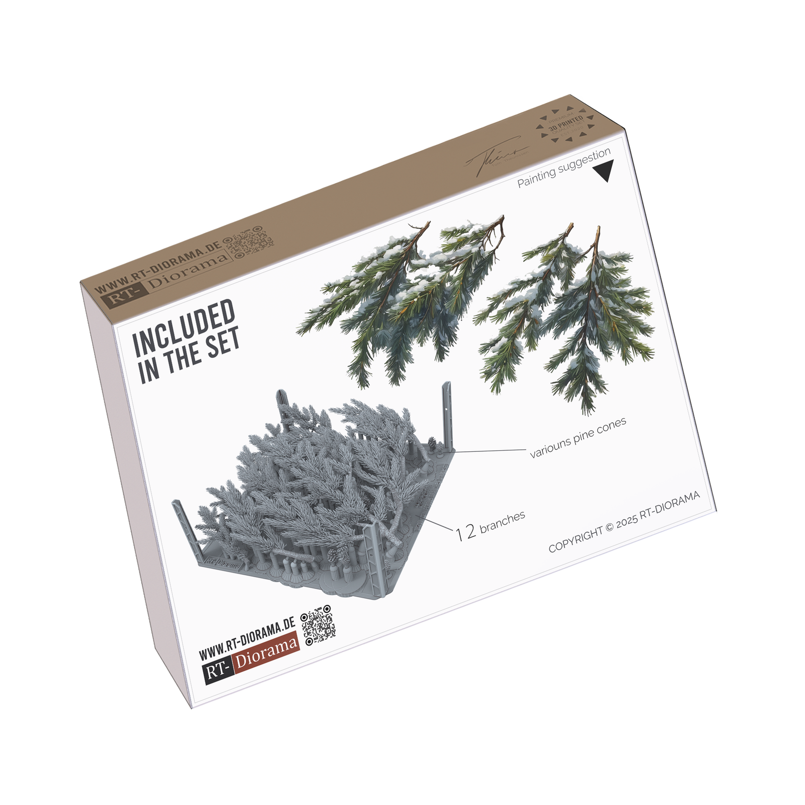 RT Diorama 1/16 Coniferous Branches [Camo Foliage] - Hobby Sense