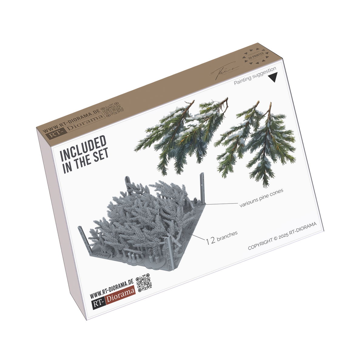 RT Diorama 1/16 Coniferous Branches [Camo Foliage] - Hobby Sense