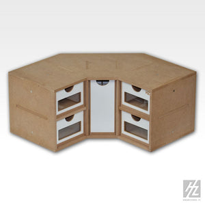 HobbyZone Modular Workshop System Corner Five-Drawer Storage Module with Transparent Acrylic Windows