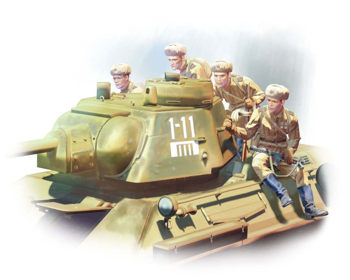 1/35 T34-76 with Soviet Tank Riders - Hobby Sense