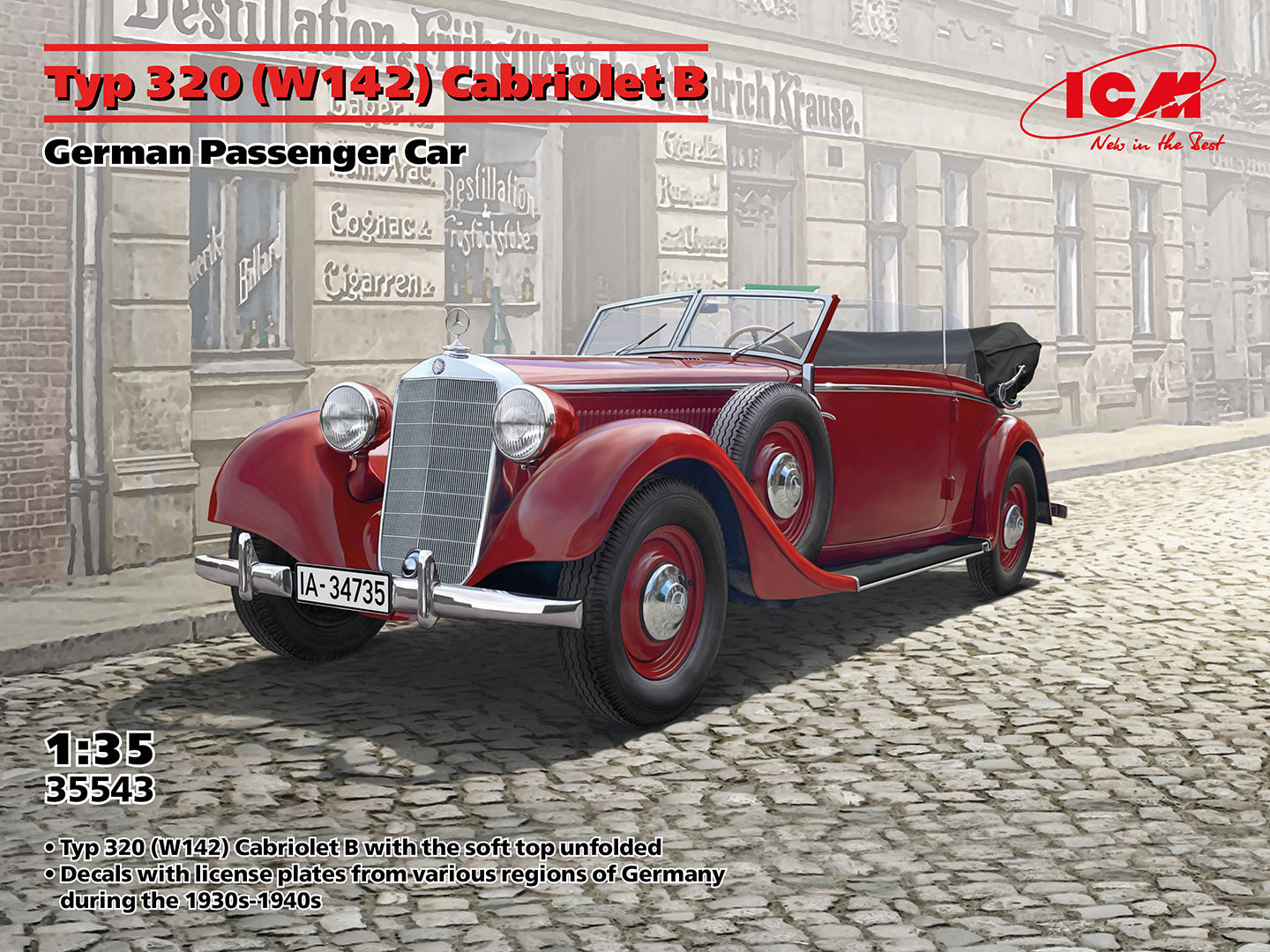 1/35 Typ 320 (W142) Cabriolet B German Passenger Car - Hobby Sense
