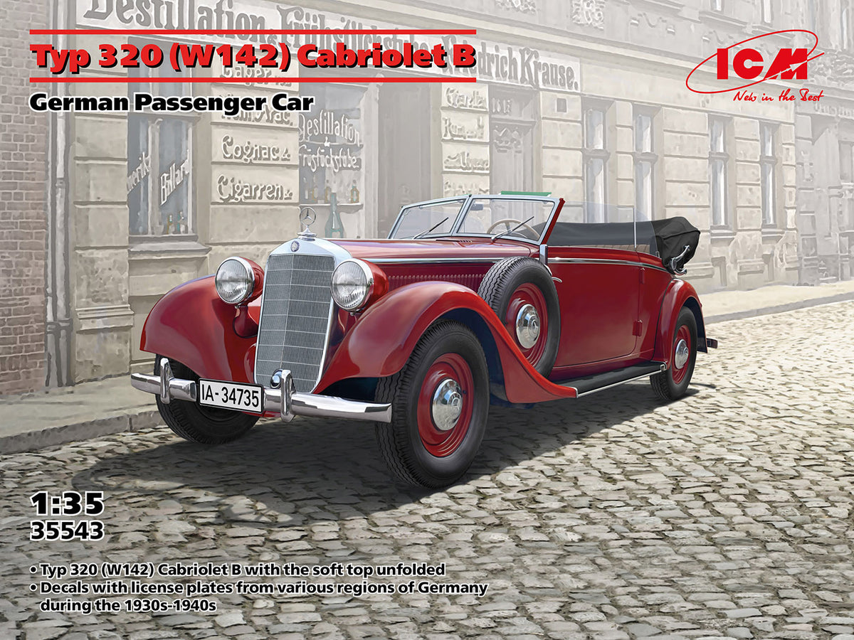 1/35 Typ 320 (W142) Cabriolet B German Passenger Car - Hobby Sense