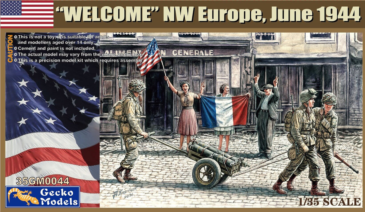 1/35 US Paratroopers "Welcome" NW Europe, June 1944 - Hobby Sense