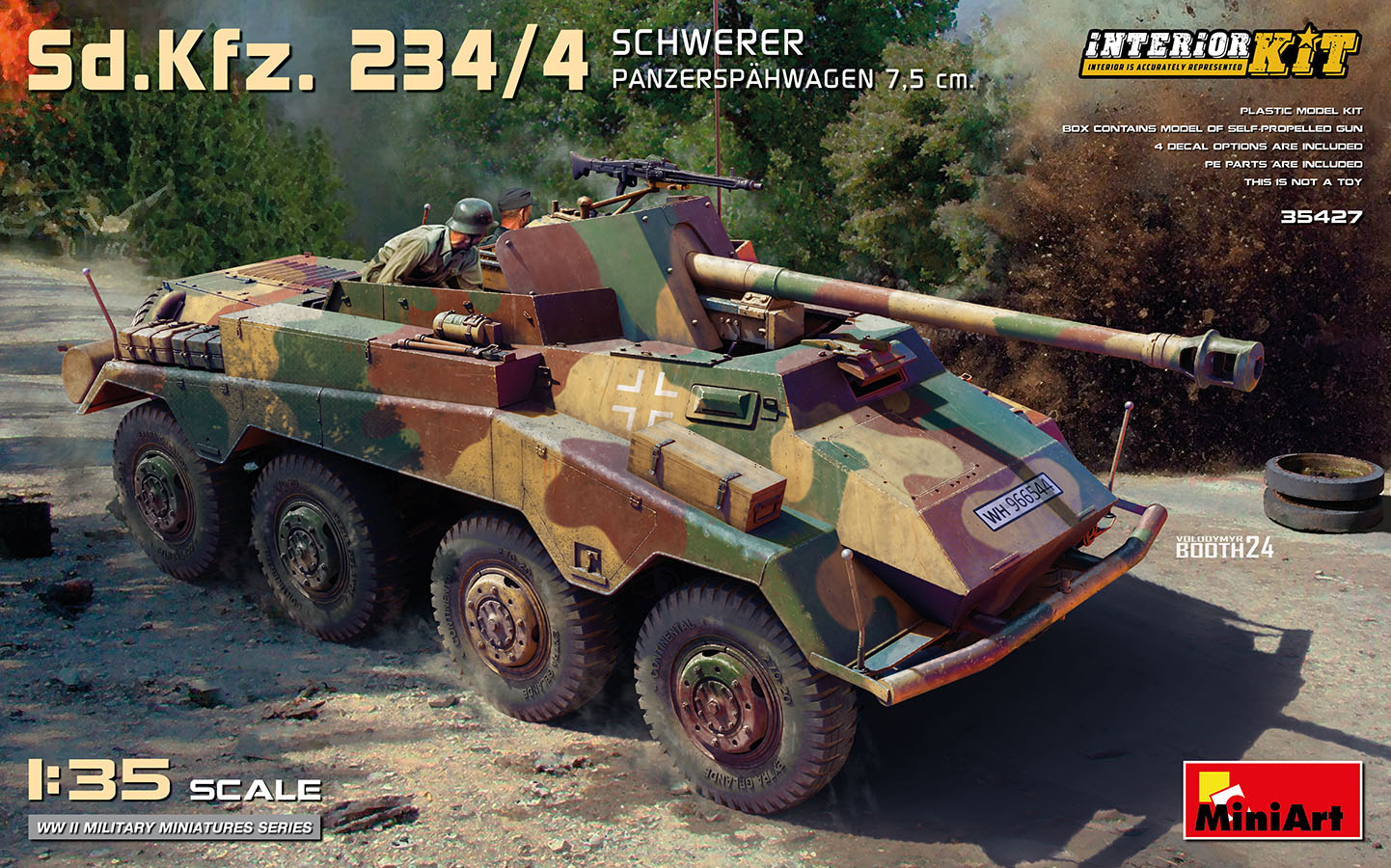1/35 Sd.Kfz. 234/4 Schwerer Panzerspahwagen 7,5 cm. Interior Kit - Hobby Sense