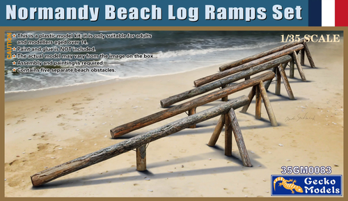 1/35 Normandy Beach Log Ramps Set - Hobby Sense