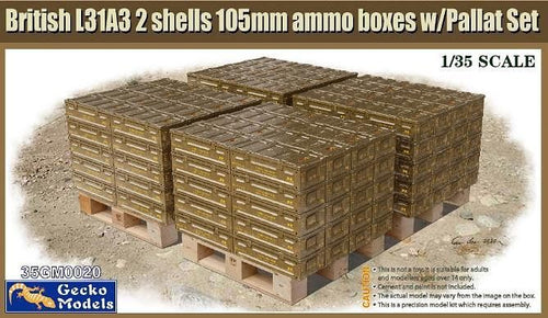 1/35 British L31A3 2 Shells 105mm Ammo Boxes