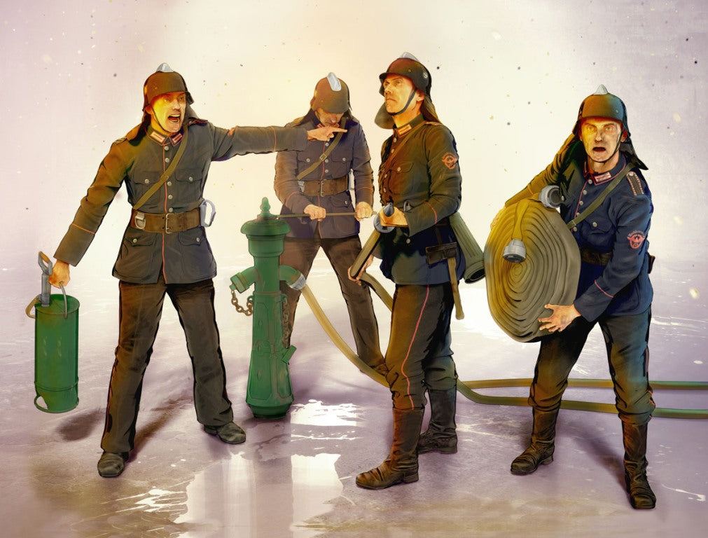 1/35 WWII German Firemen - Hobby Sense