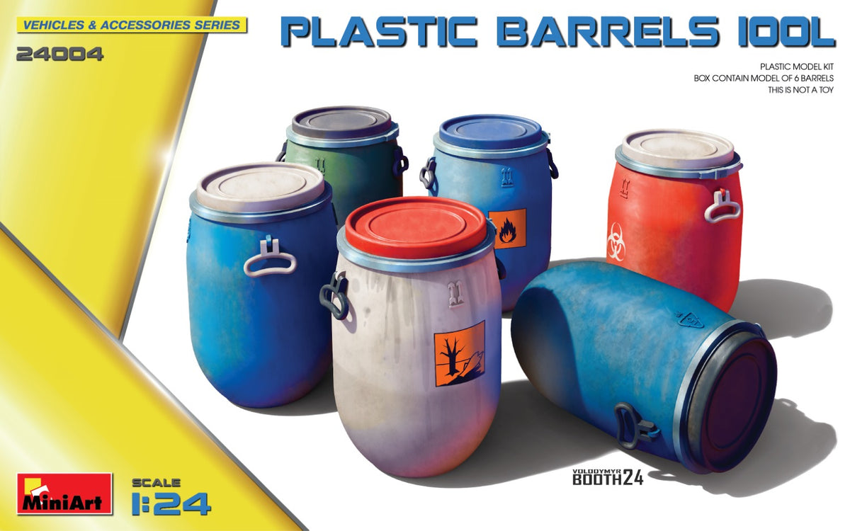 1/24 Plastic Barrels 100L - Hobby Sense