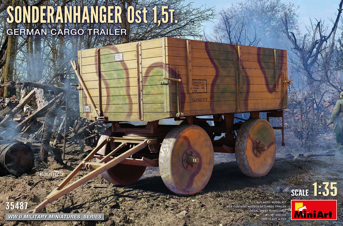 1/35 Sonderanhanger Ost 1.5t. German Cargo Trailer - Hobby Sense