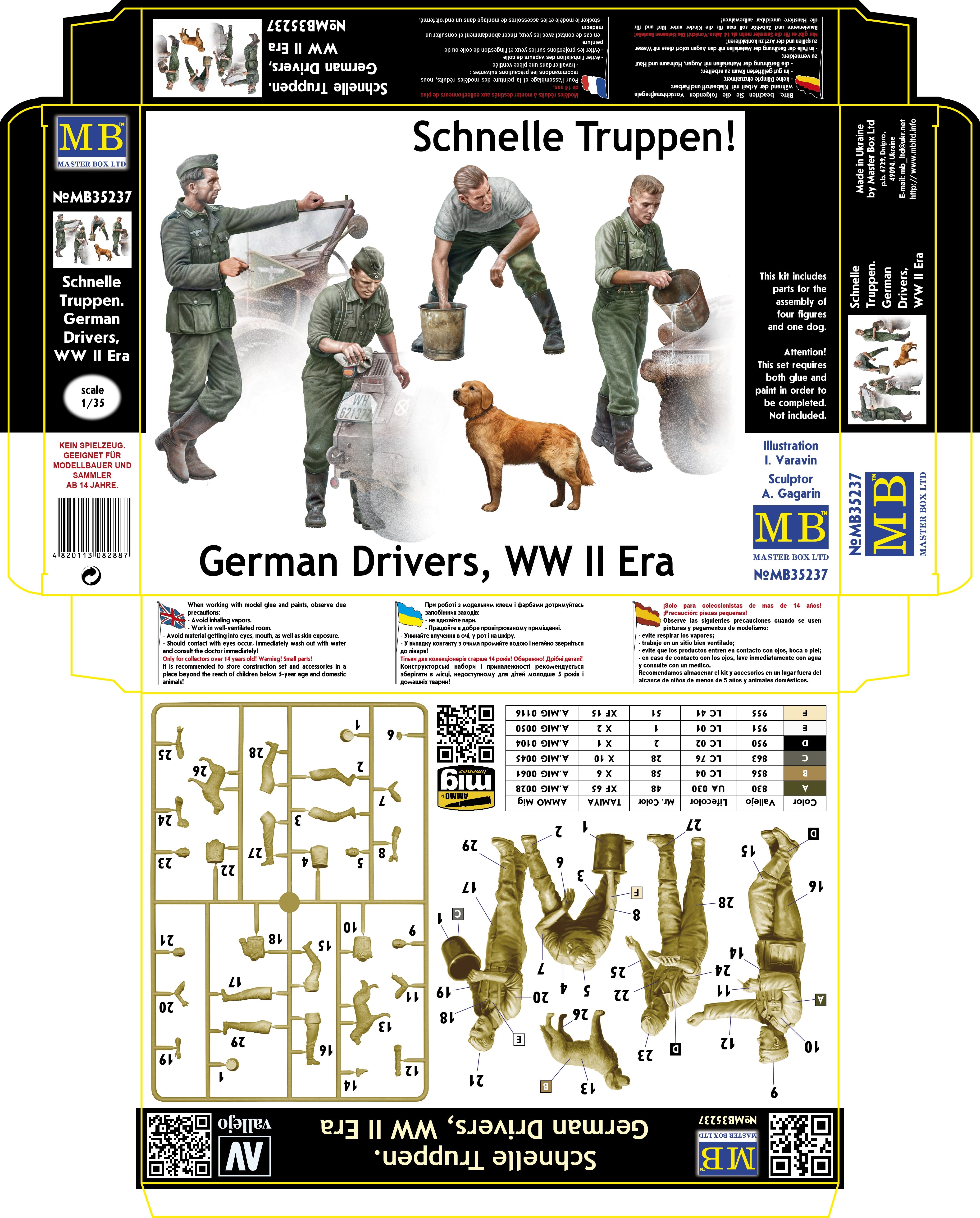 1/35 Schnelle Truppen. German Drivers, WWII Era - Hobby Sense