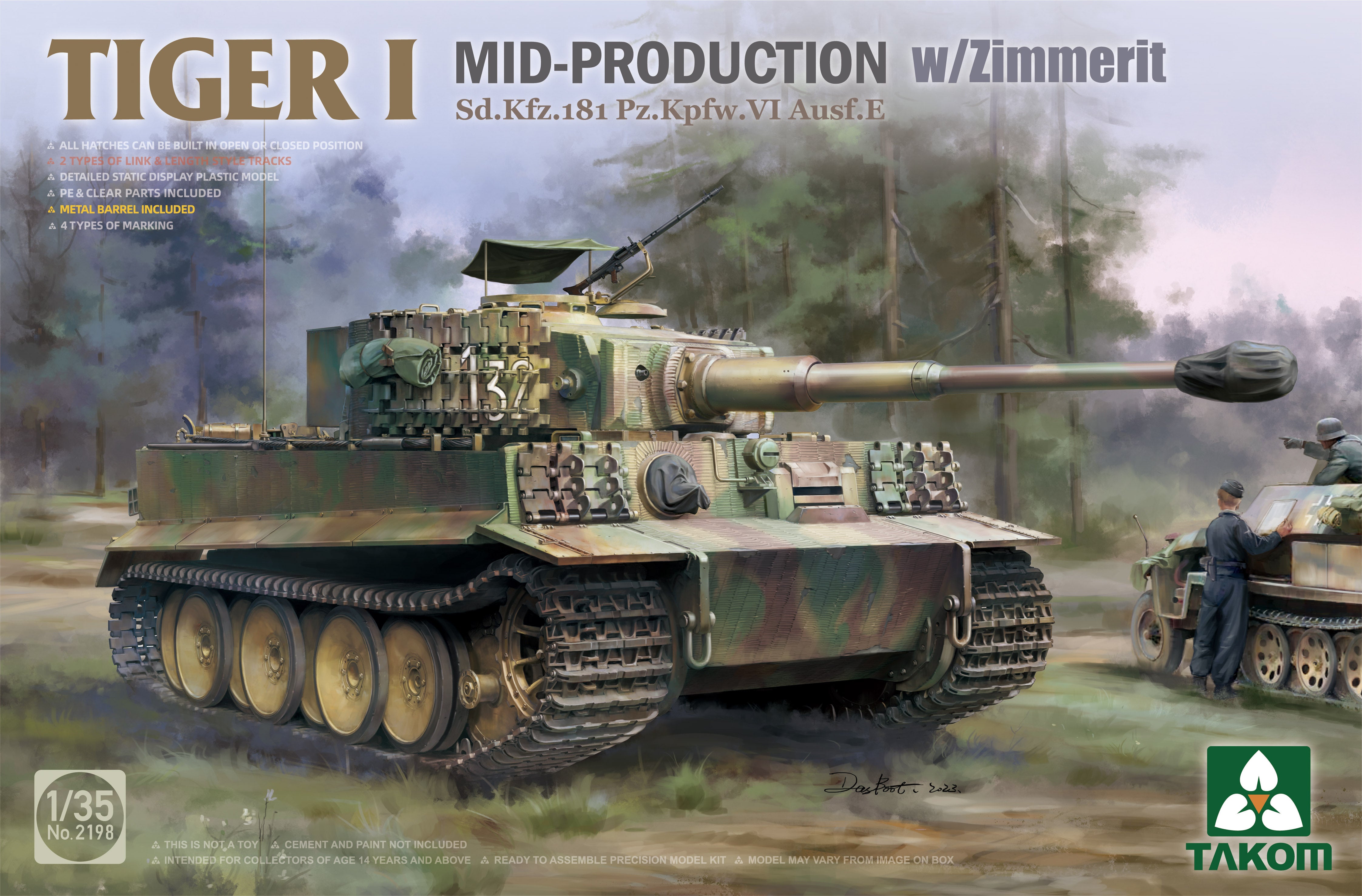 ★TIGER Ⅰ★Sd.Kfz.181 ★DRAGON w/Zimmerit Sd.Kfz. 181 Tiger I Late Production (3 in 1) Dragon 6253