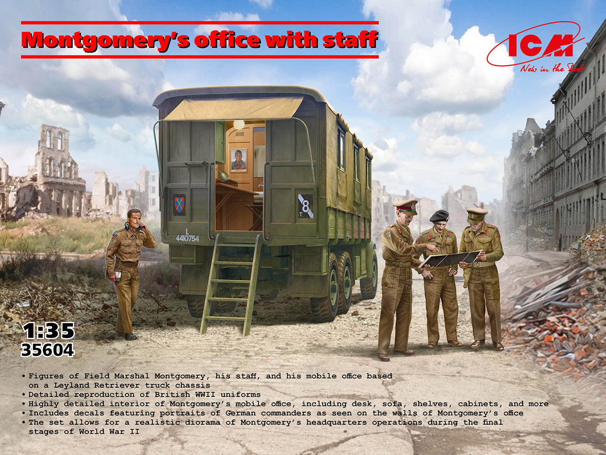 ICM 1/35 Montgomery's Office with Staff - Hobby Sense