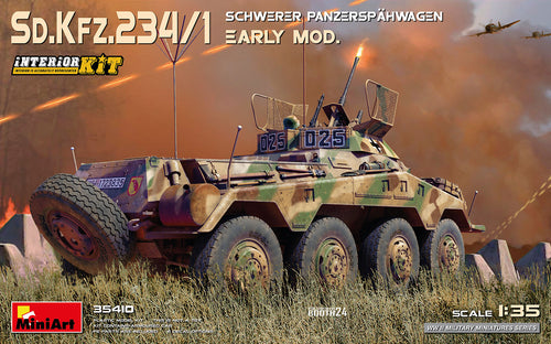 1/35 Sd.Kfz.234/1 Schwerer Panzerspahwagen. Early Mod. Interior Kit - Hobby Sense