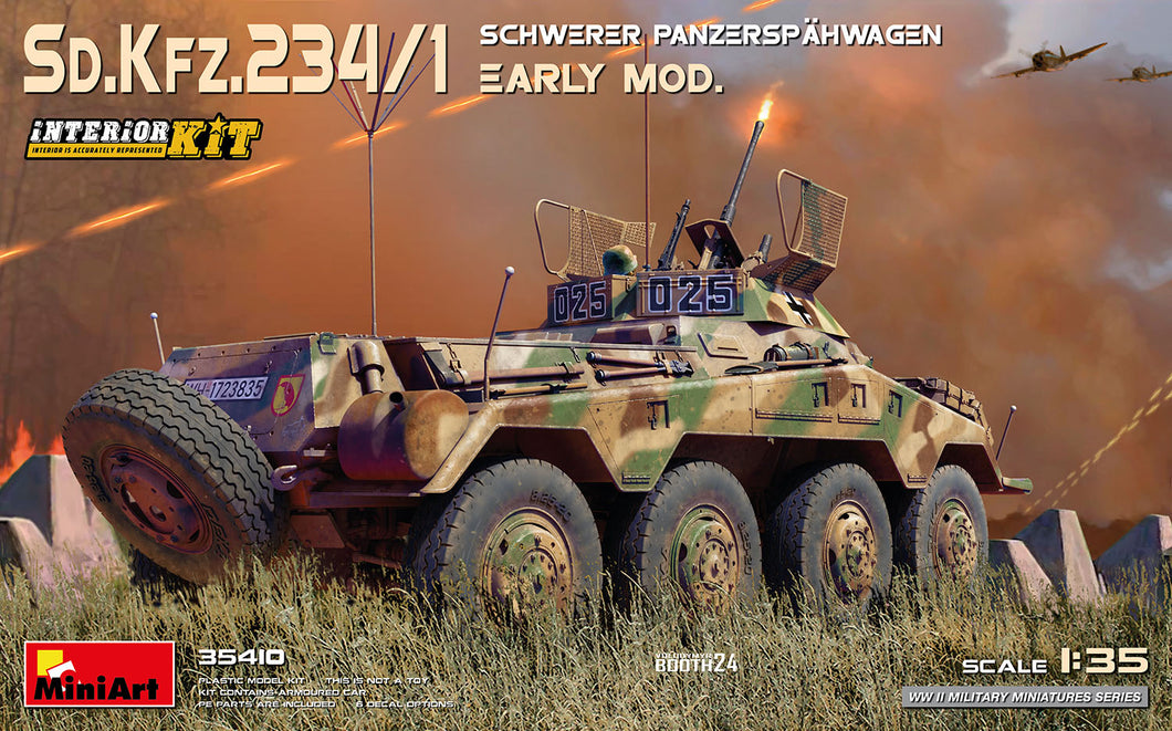 1/35 Sd.Kfz.234/1 Schwerer Panzerspahwagen. Early Mod. Interior Kit - Hobby Sense
