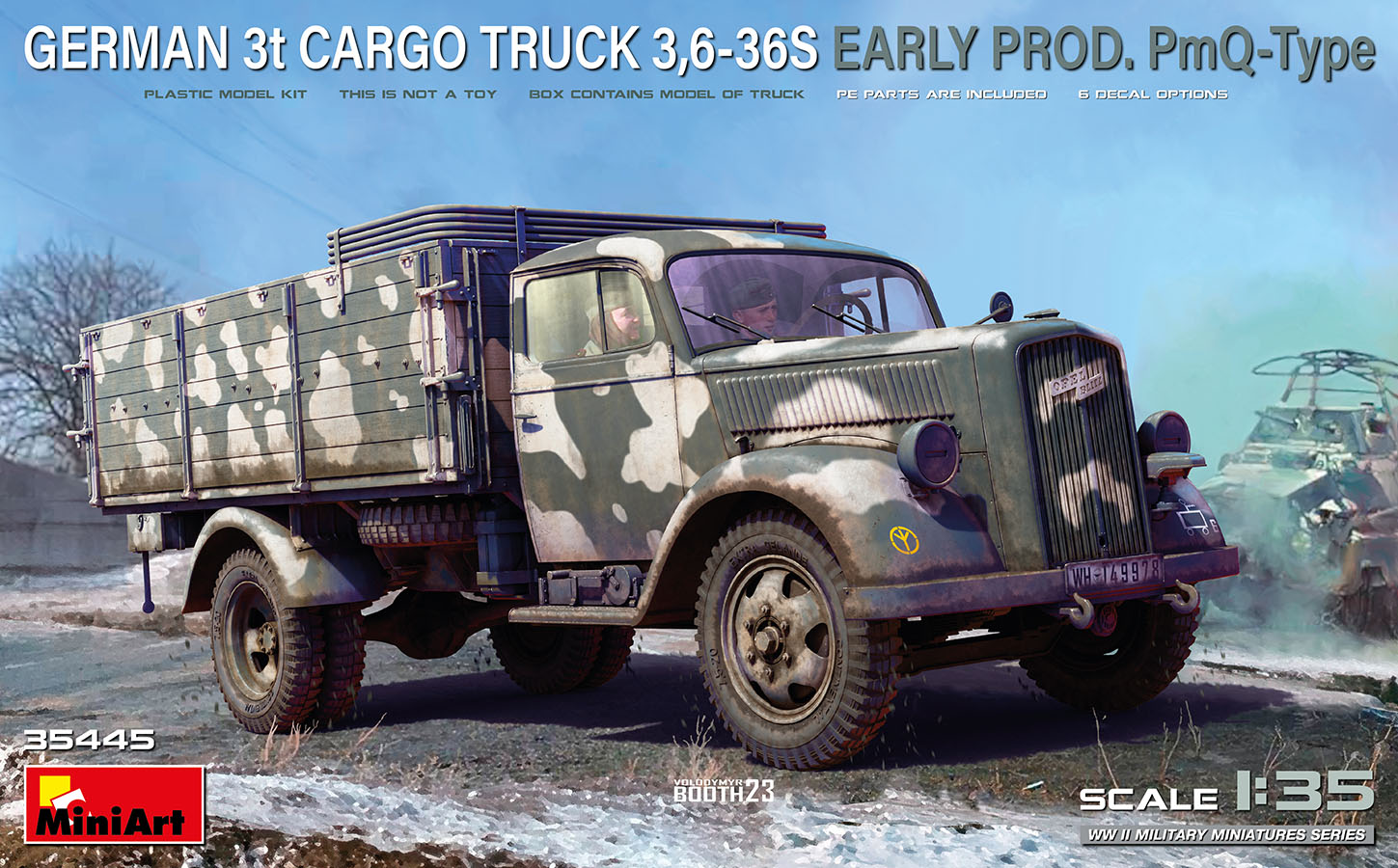 1/35 German 3T Cargo Truck 3,6-36S Early Prod. PmQ-Type - Hobby Sense