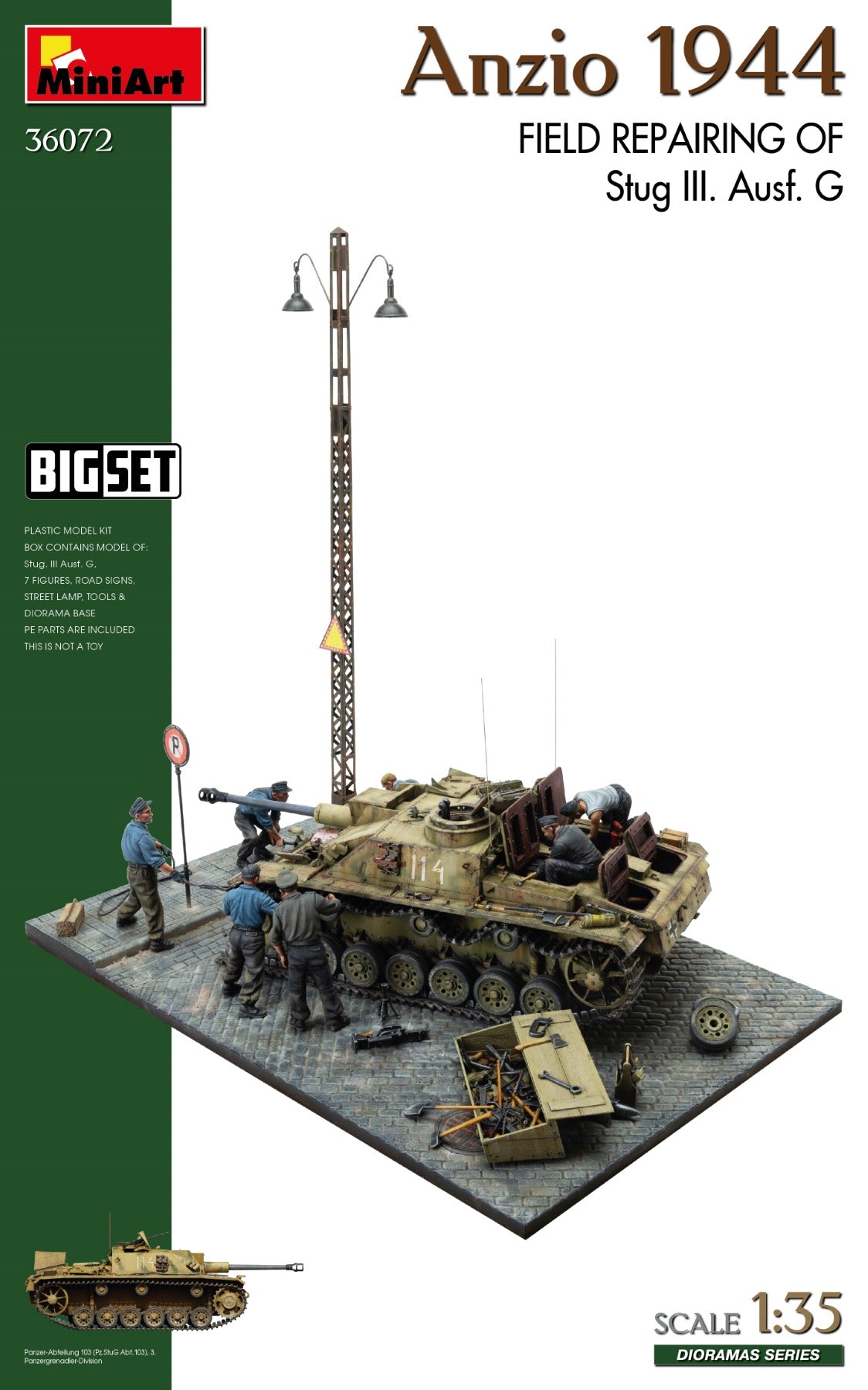 1/35 Anzio 1944. Field Repairing of Stug III. Ausf. G. BIG SET - Hobby Sense