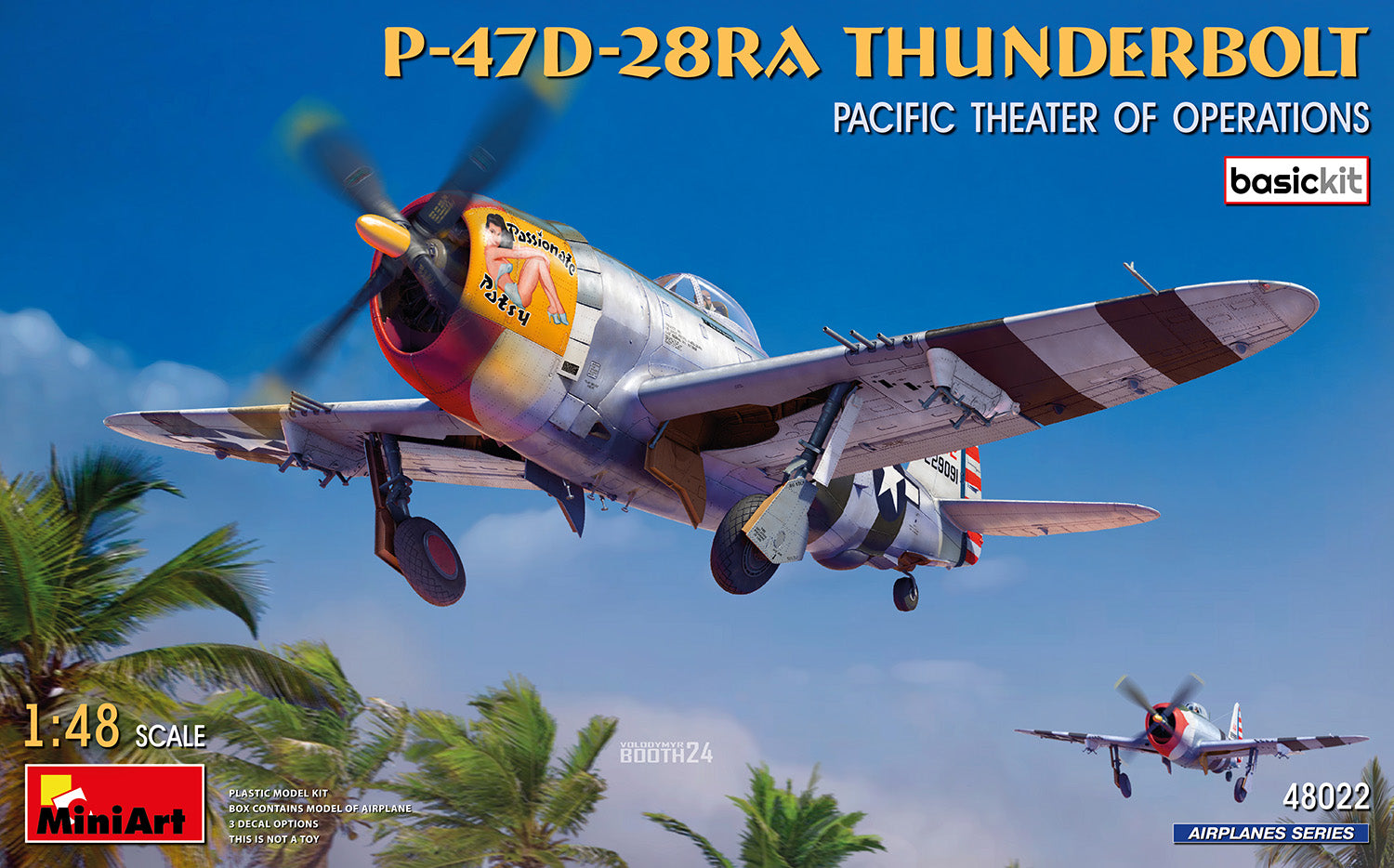1/48 P47D-28RA Thunderbolt. Pacific Theater Of Operations. Basic Kit - Hobby Sense