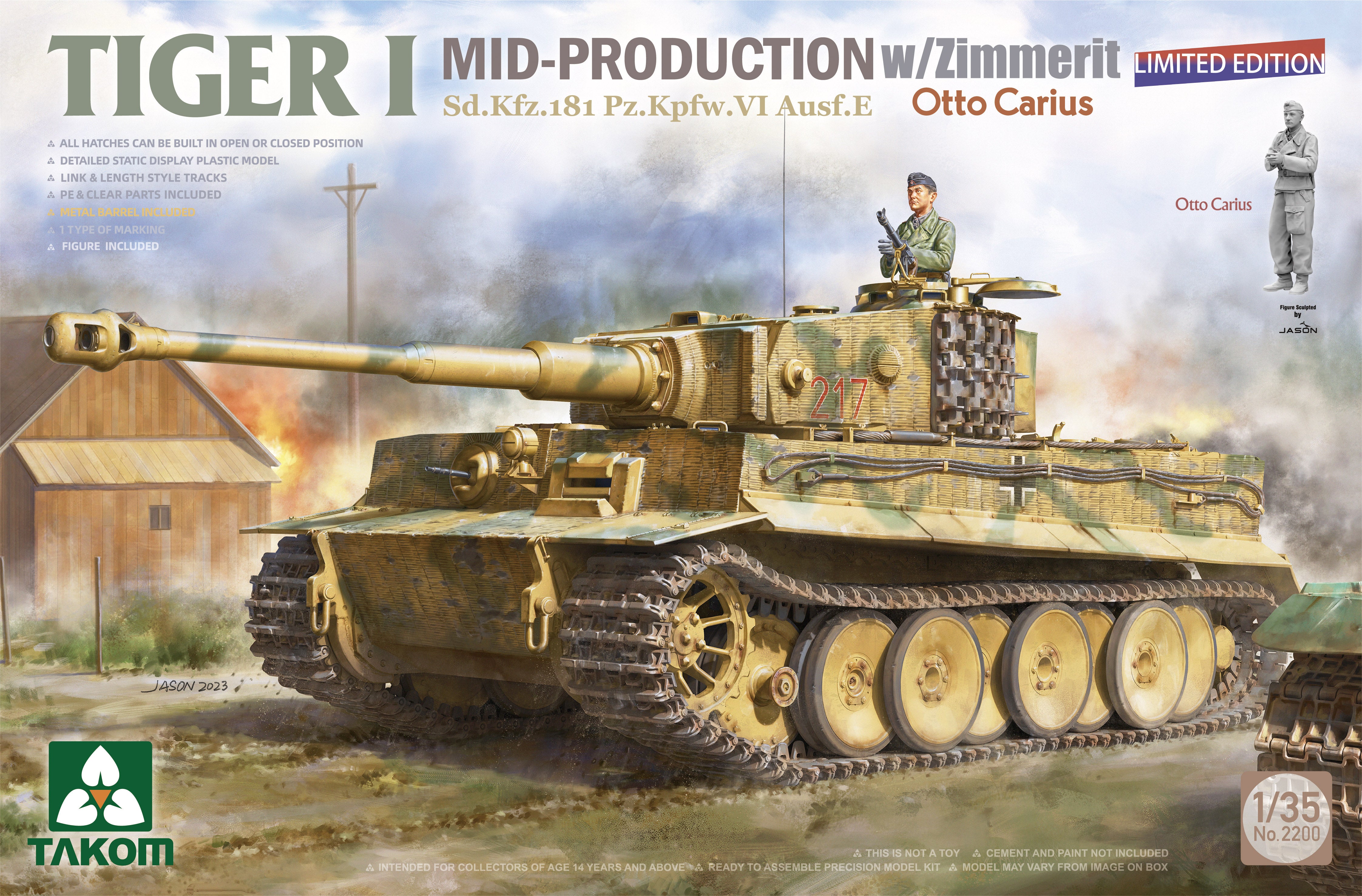1/35 Tiger I Mid-Production w/Zimmerit Sd.Kfz.181 Pz.Kpfw.VI Ausf