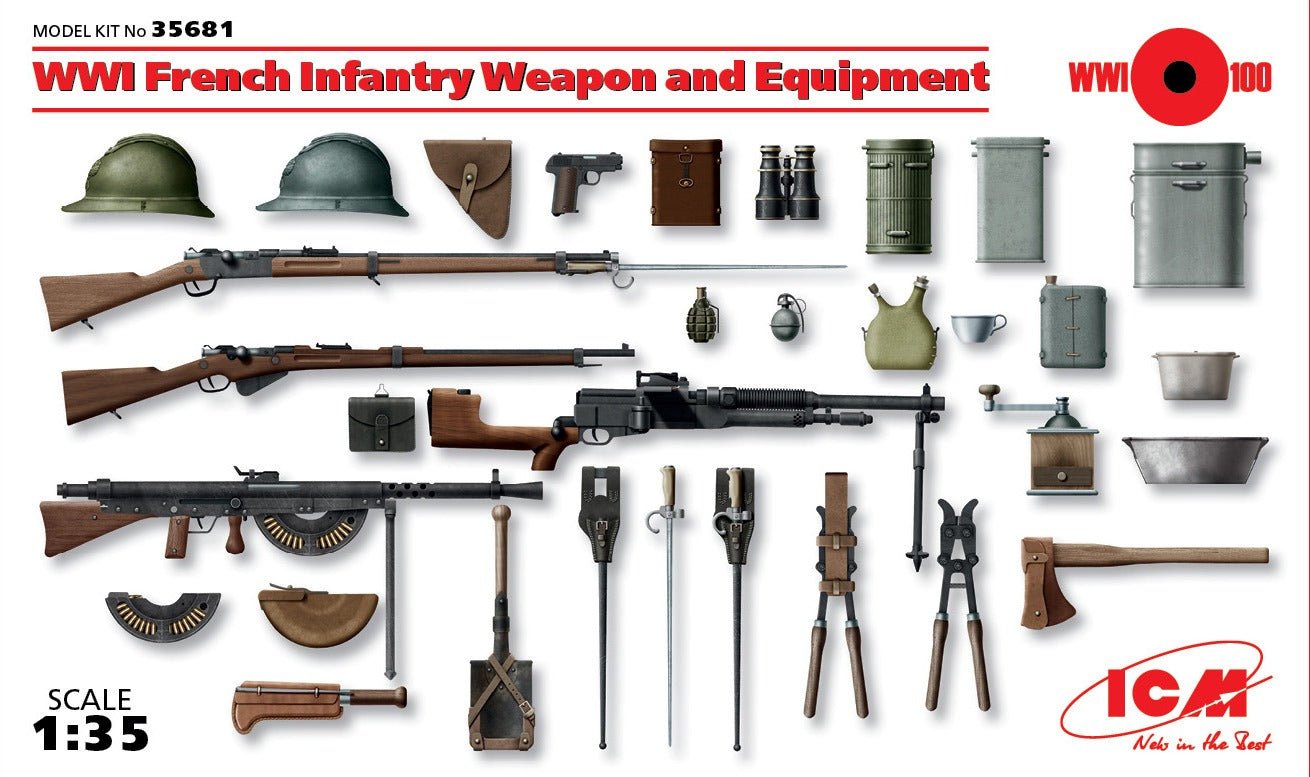 1/35 WWI French Infantry Weapon and Equipment - Hobby Sense