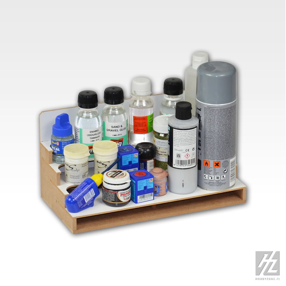 HobbyZone Modular Workshop System Bottles Module Paint jar/bottle storage module with three shelves - Hobby Sense