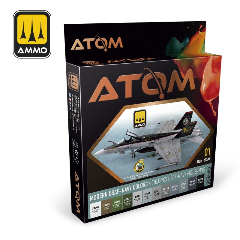 Selection of Ammo Atom  Paint Sets - Hobby Sense