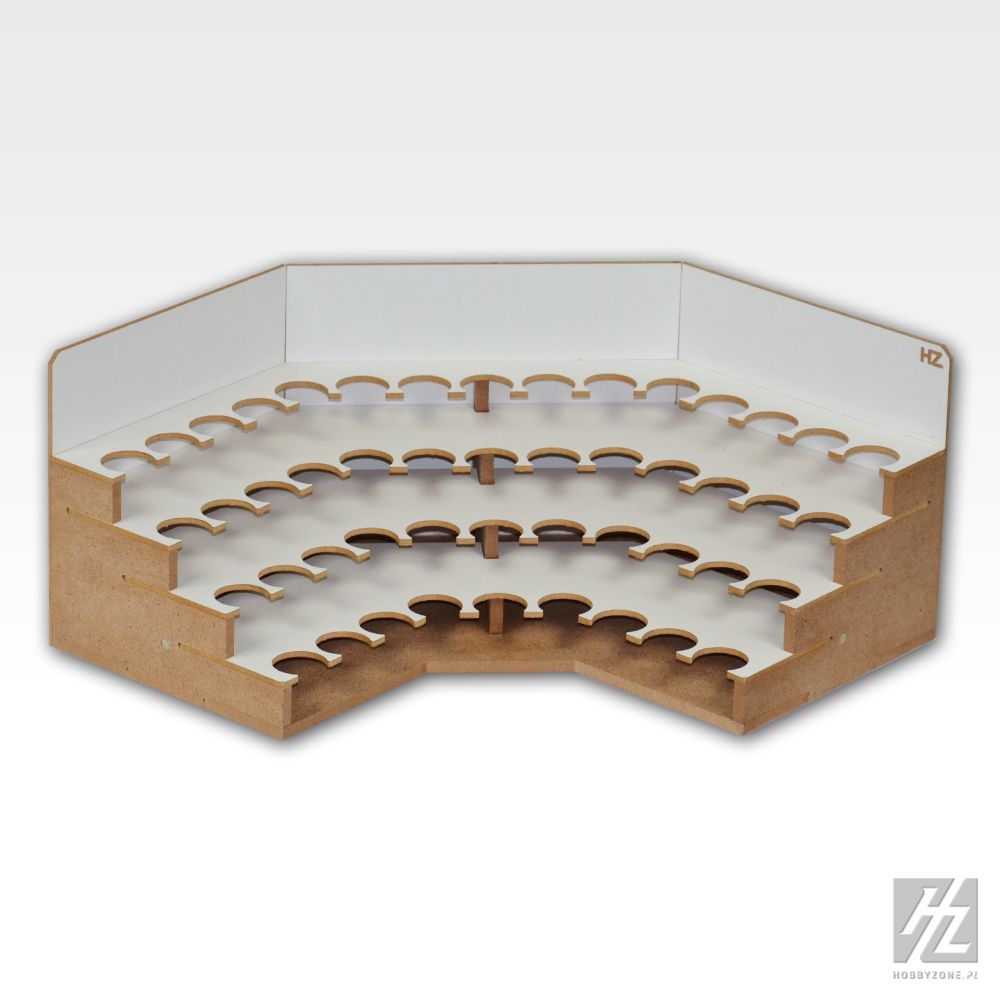 HobbyZone Modular Workshop System Corner Paints Module with 48 Round 26mm Slots - Hobby Sense