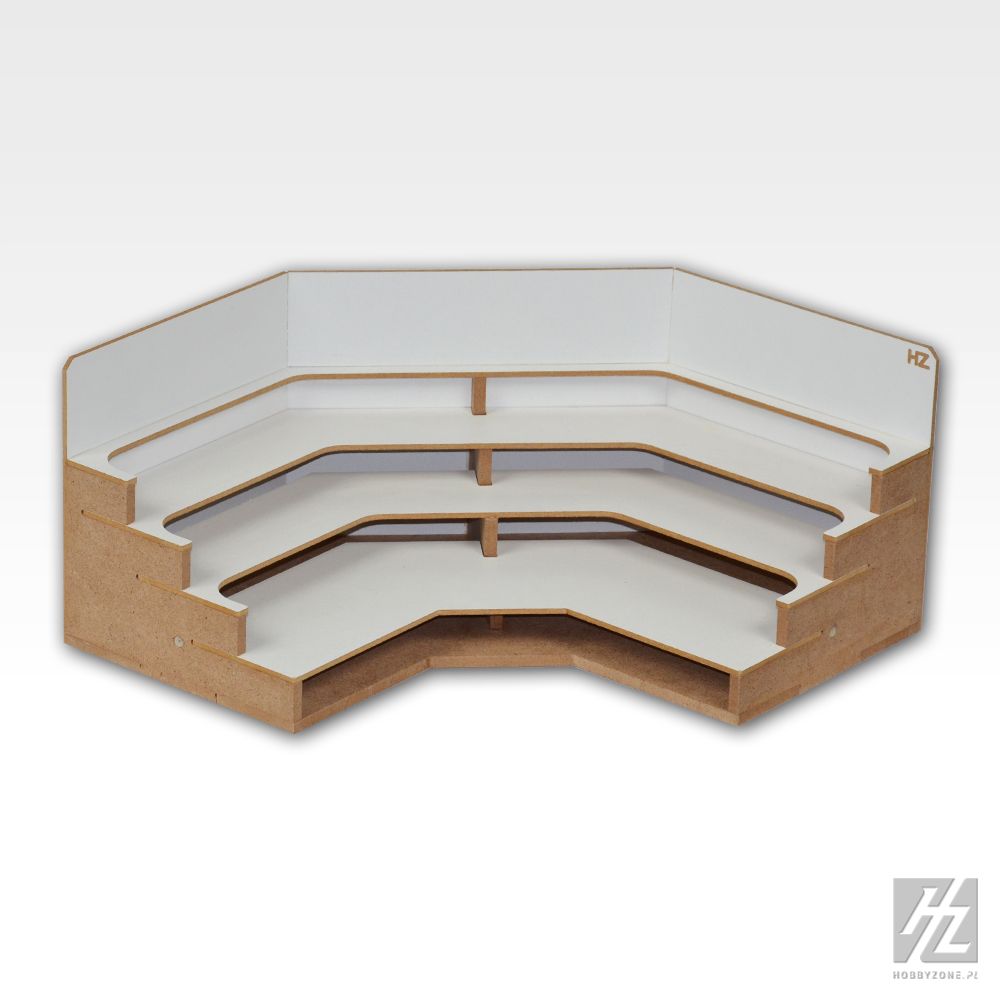 HobbyZone Modular Workshop System Corner Bottles Module with Three Shelves - Hobby Sense