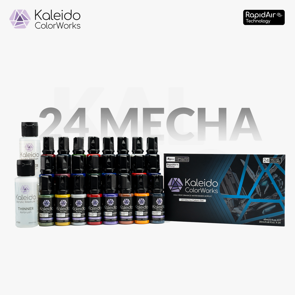 Gaahleri Kaleido 24 Color Mecha Set - Hobby Sense