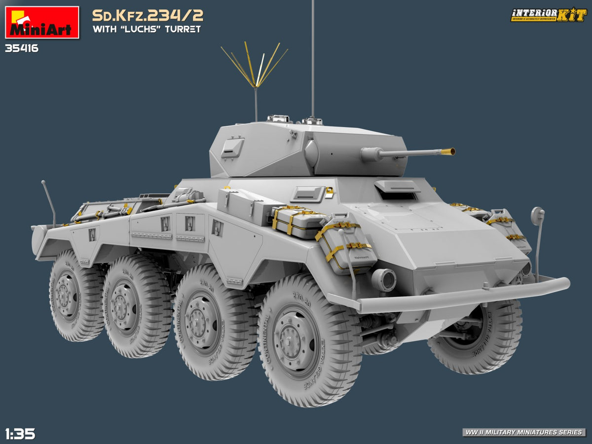 1/35 Sd.Kfz.234/2 with “Luchs” Turret. Interior Kit - Hobby Sense