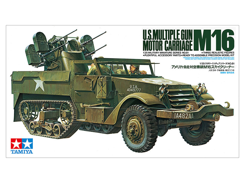 Tamiya 1/35 US Multiple Gun Motor Carriage M16 w/Three Figures