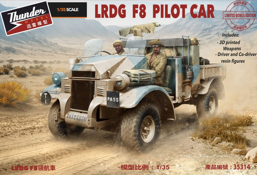 Thunder Model 1/35 LRDG F8 Pilot Car, Limited Bonus Edition