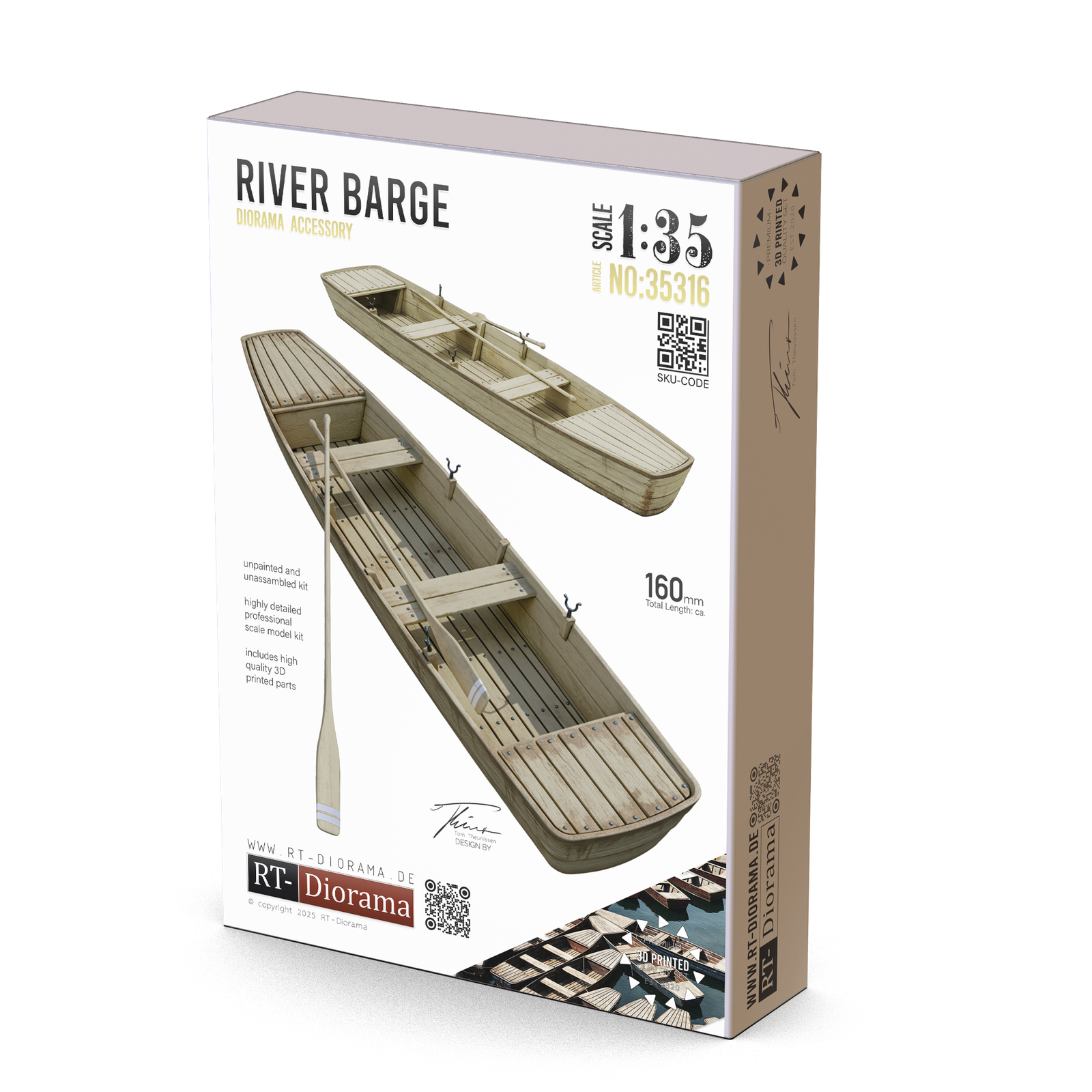 RT Diorama 1/35 River Barge - Hobby Sense