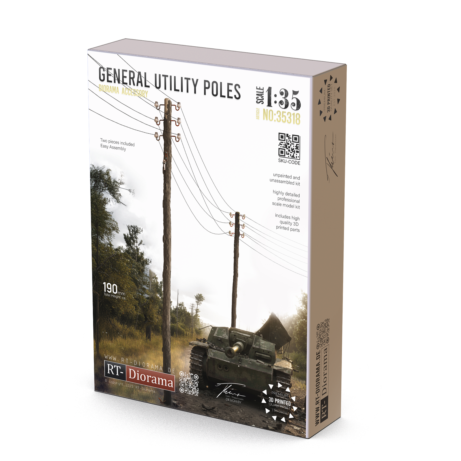 RT Diorama 1/35 General Utility Poles - Hobby Sense