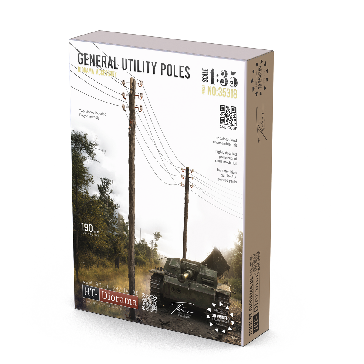 RT Diorama 1/35 General Utility Poles - Hobby Sense