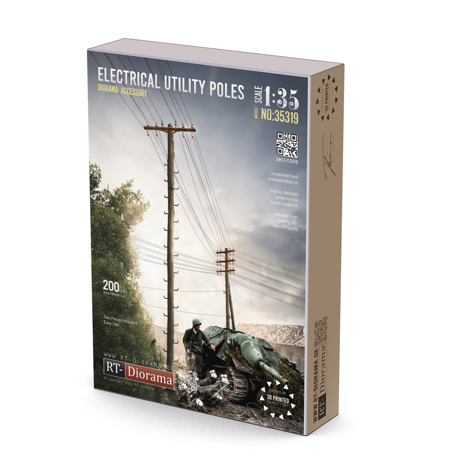 RT Diorama 1/35 Electrical Utility Poles - Hobby Sense