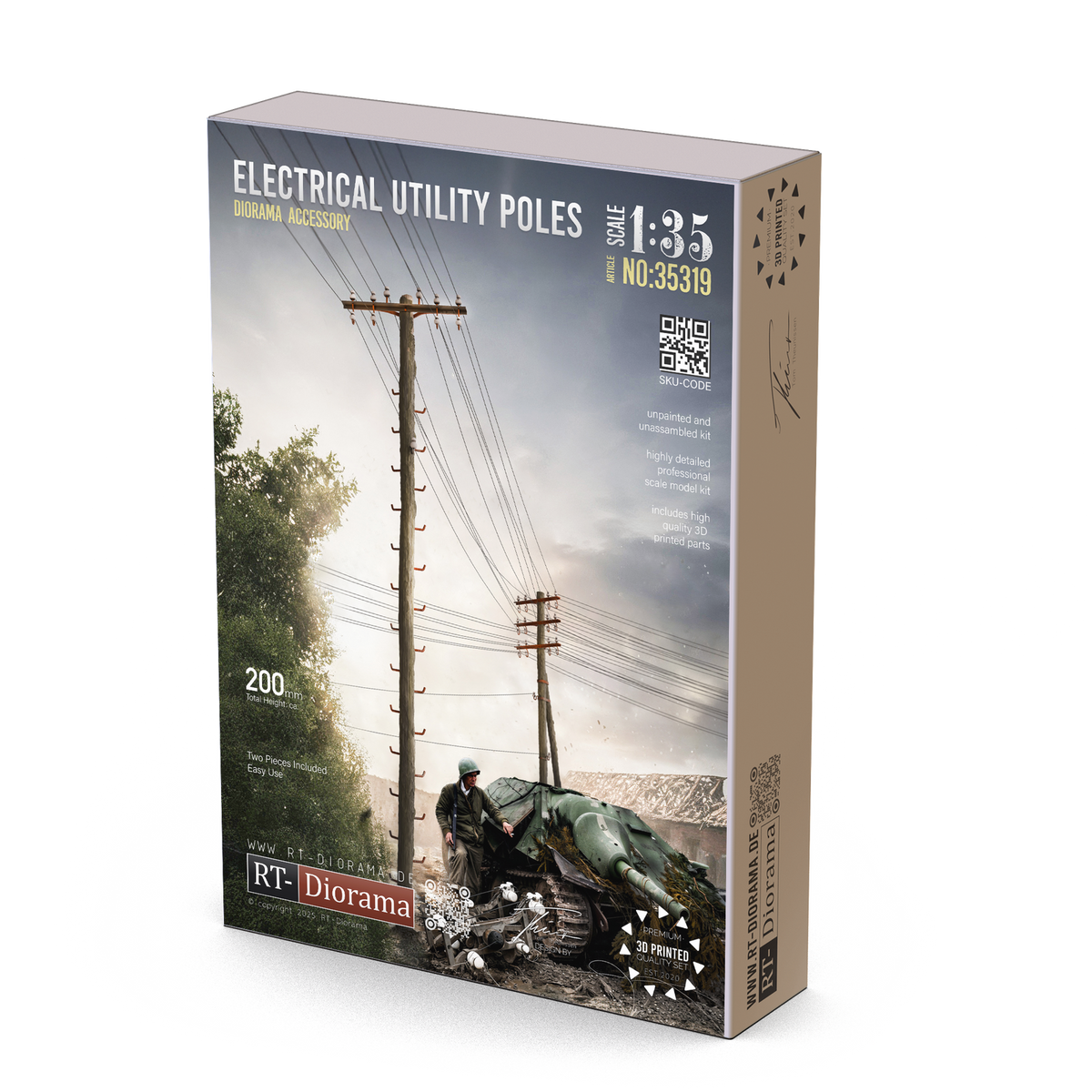 RT Diorama 1/35 Electrical Utility Poles - Hobby Sense
