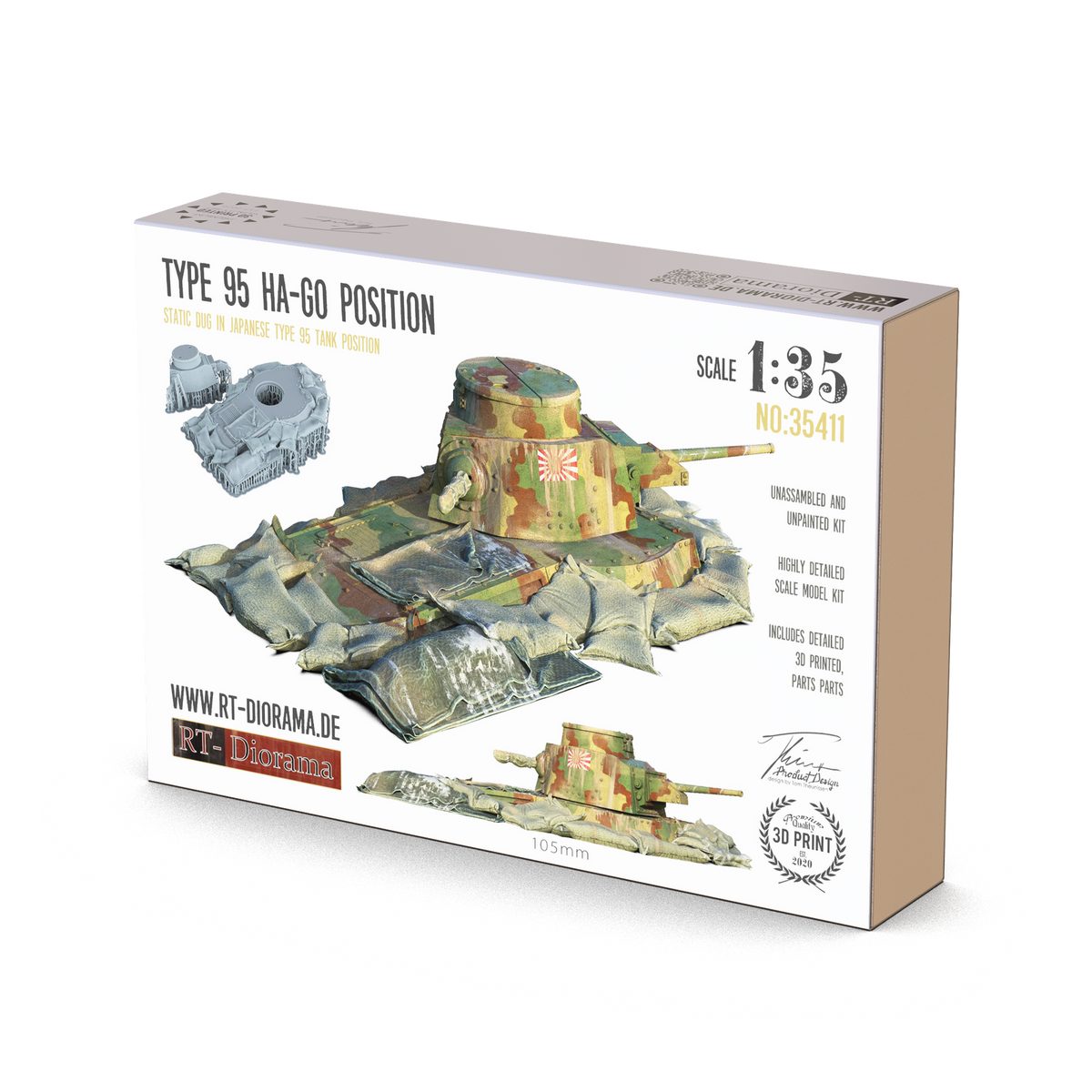 RT Diorama 1/35 Type 95 HA-GO Position - Hobby Sense