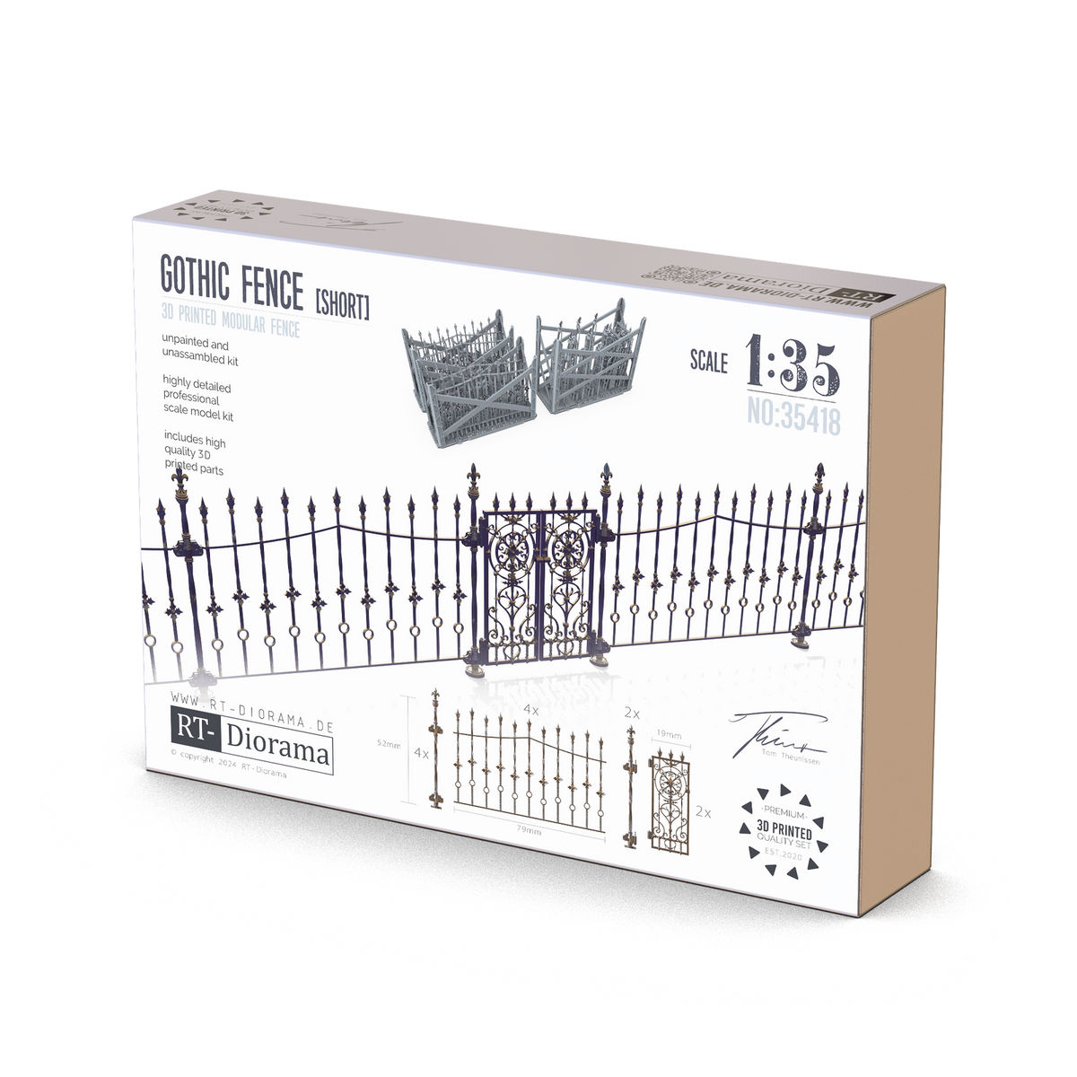 RT Diorama 1/35 Gothic Fence (Short) - Hobby Sense