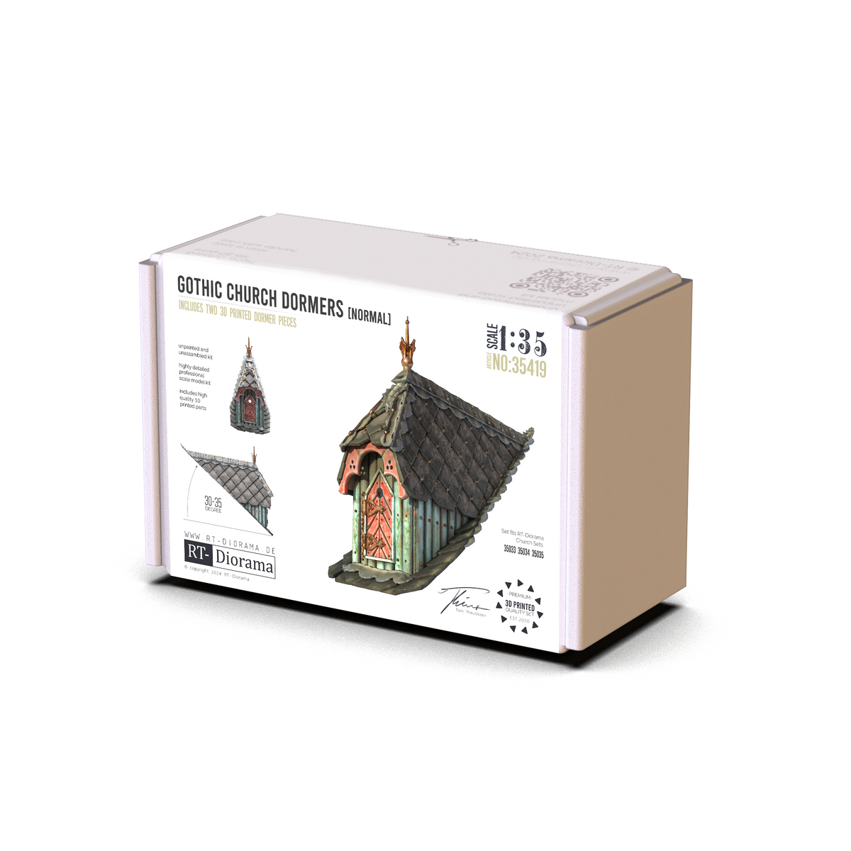 RT Diorama 1/35 Gothic Church Dormers Normal [~30-35°] - Hobby Sense