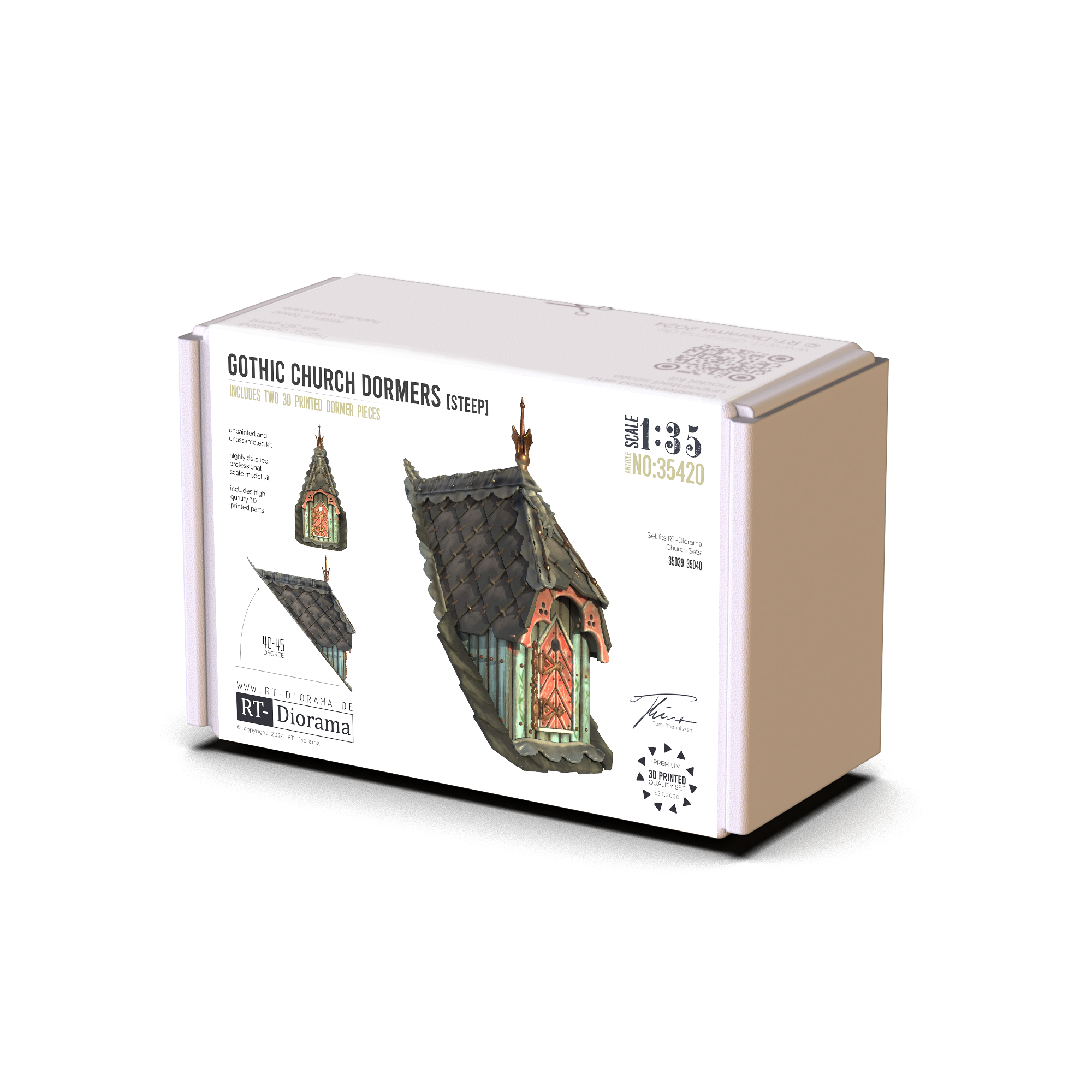 RT Diorama 1/35 Gothic Church Dormers Steep [~40-45°] - Hobby Sense