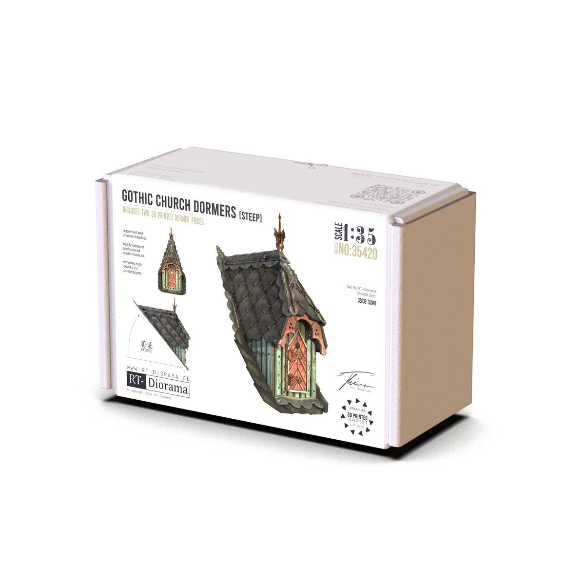 RT Diorama 1/35 Gothic Church Dormers Steep [~40-45°] - Hobby Sense
