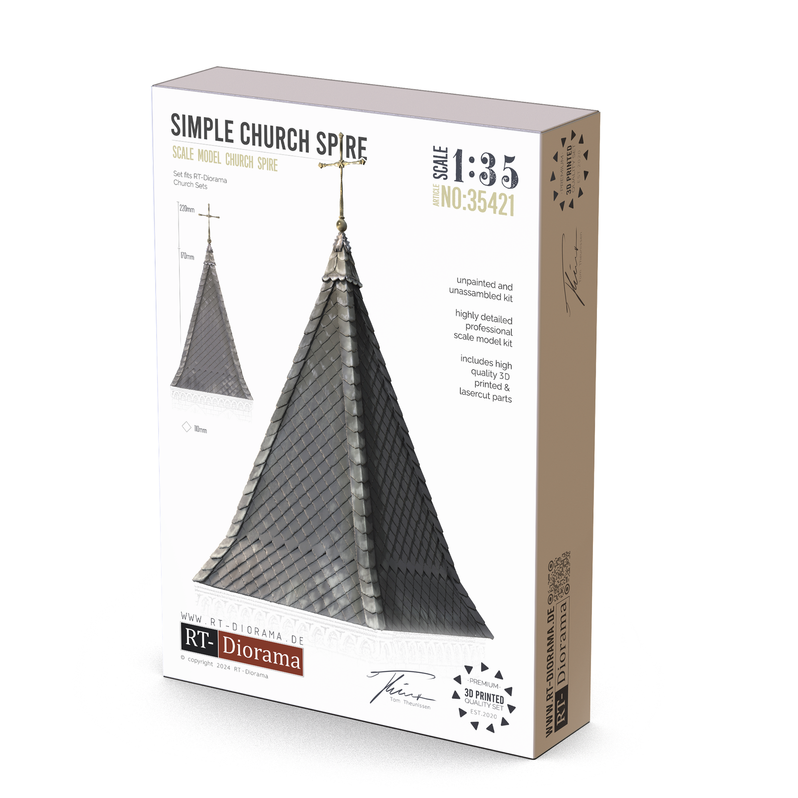 RT Diorama 1/35 Simple Church Spire - Hobby Sense