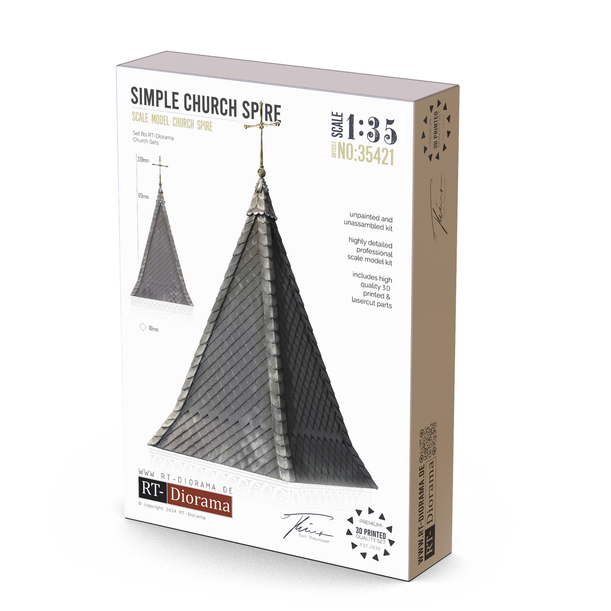 RT Diorama 1/35 Simple Church Spire - Hobby Sense
